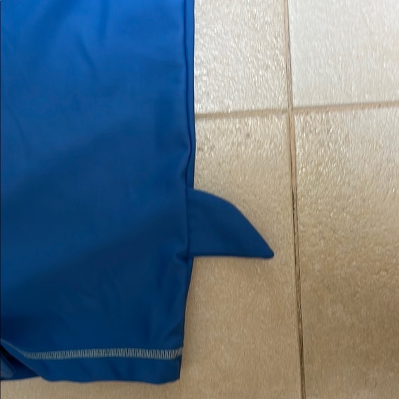 Kids Swim Shark Design Blue and Gray Swimsuit and shark goggles - Picture 4 of 7